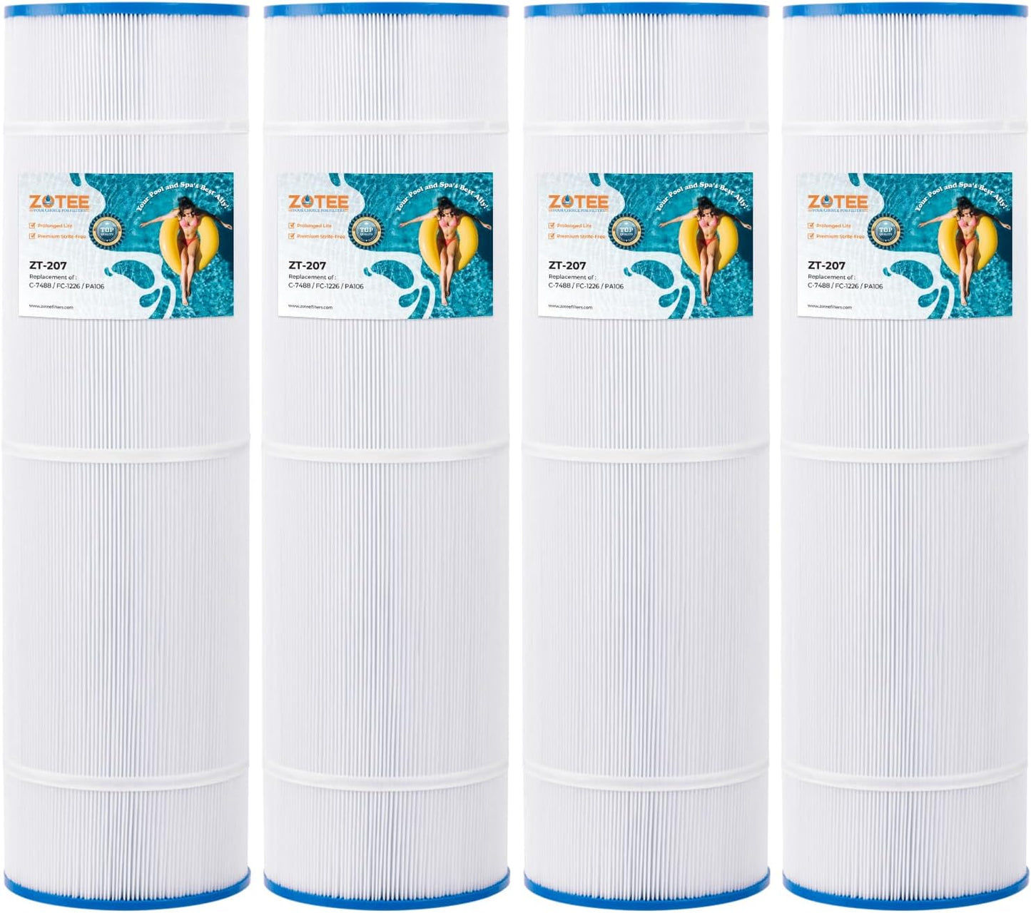 Cartucho filtro piscina 4 Pzas Unicel C-7488