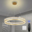 Candelabro cristal dorado 24pulg control remoto 3 colores