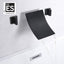 Grifo bañera pared llenador cascada negro mate