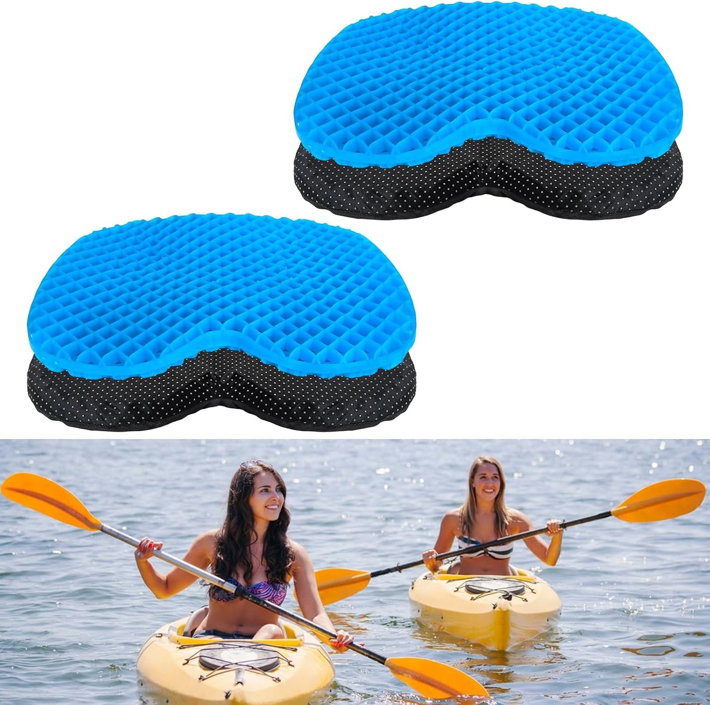 Cojín antiderrap para asiento kayak de gel impermeable