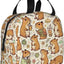 Bolsa almuerzo Capybara estampado moda reutiliz. aislada