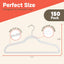 150 Perchas Terciopelo Blanco Giratorio Antiderrap 11lb
