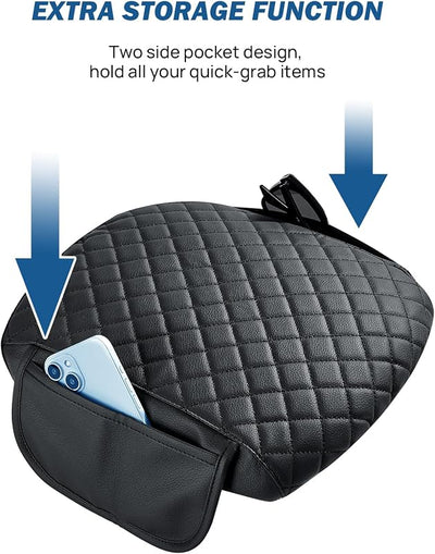 Funda consola central Pilot 2009-15 cuero negro 2 bolsillos