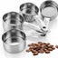 4 Tazas Medidoras 1/4 Taza Cuchara Acero Inox 2.0oz