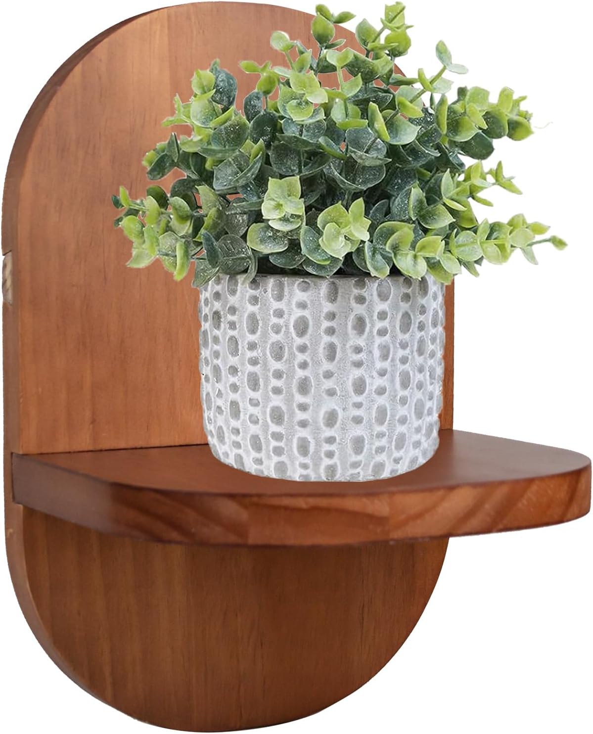 Soporte pared maceta madera colgante negro