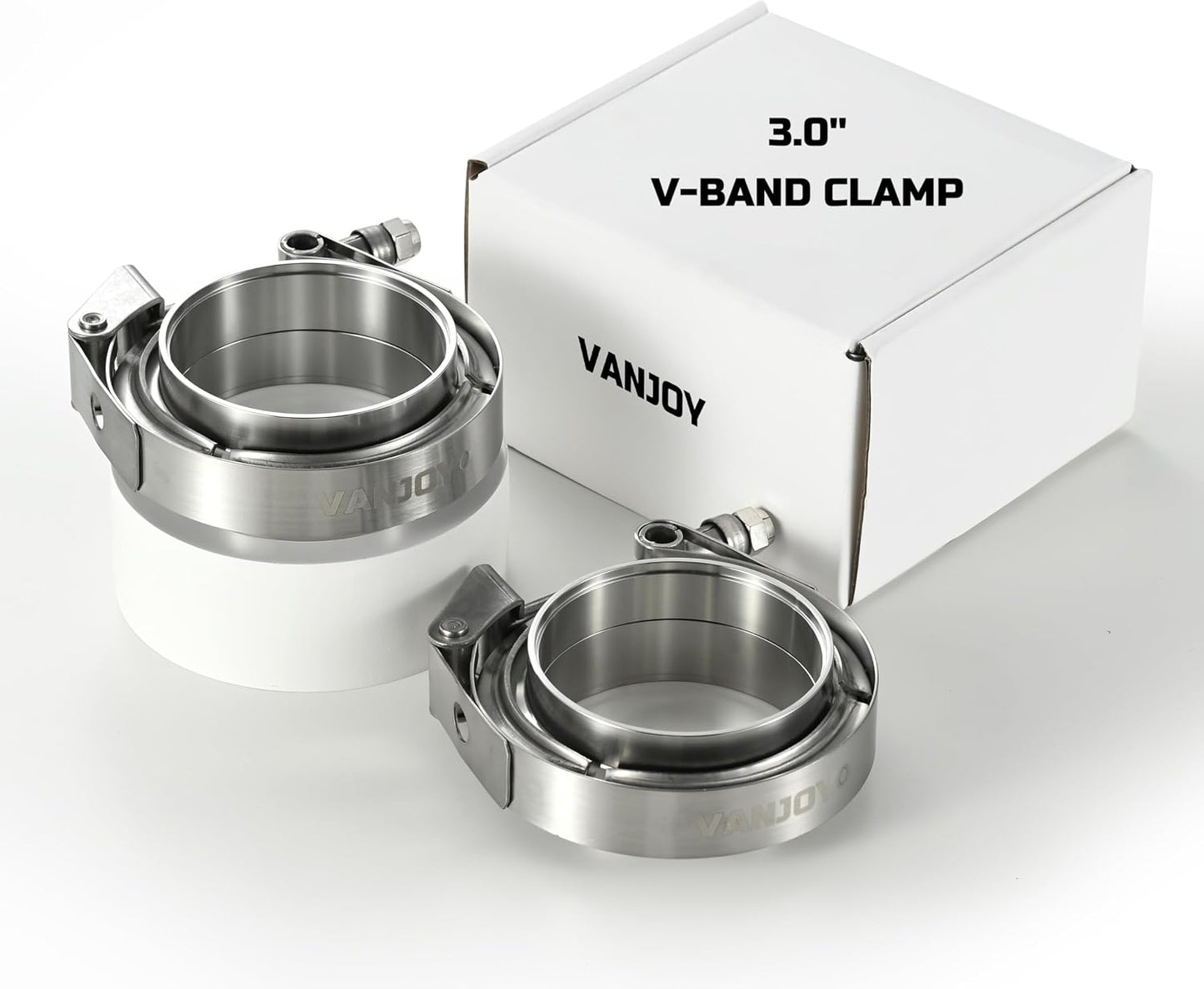 Abrazadera V acero inox 3" para escape turbo