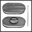Kit montaje limpiador aire aluminio negro ovalado parcial
