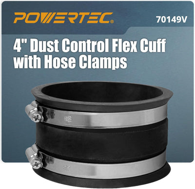 Manguito flexible control polvo 4pulg acoplador goma