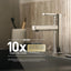 Accesorio baño doble 4 luces vidrio esmerilado negro