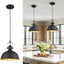 Luces colgantes isla cocina estilo rústico negro mate