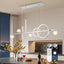 Lámpara colgante LED plateada 47pulg comedor cocina