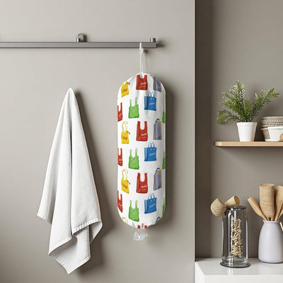 Soporte bolsas plástico pared organizador cocina lindo gato