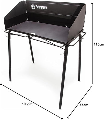 Mesa cocina al aire libre soporte acero 17.7x35.4pulg