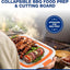 2 Pzas Tina Plegable XL Barbacoa con Mesa Cortar Tapa
