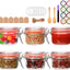 Tarros vidrio 5oz con tapa hermética para alimentos cocina