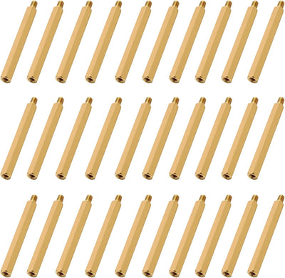 30 Pzas Separador M4 Hexagonal Latón Cobre para Electrónica
