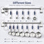 Juego 12 Pzas Tazas y Cucharas Acero Inox 18/8 Azul Medianoche
