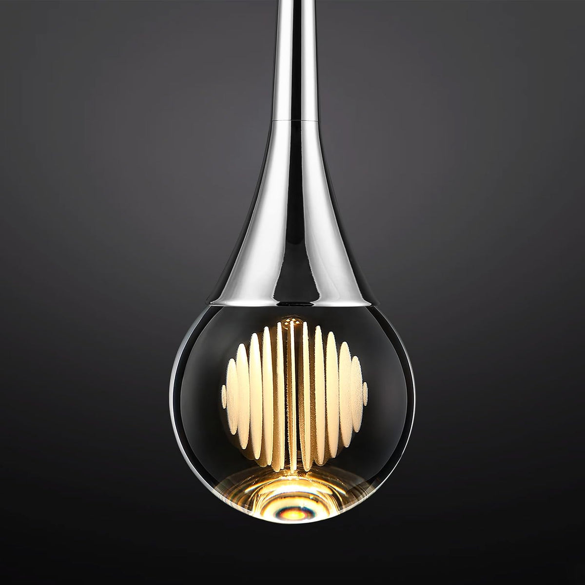 Lámpara colgante cristal 1 luz led 3 colores cocina