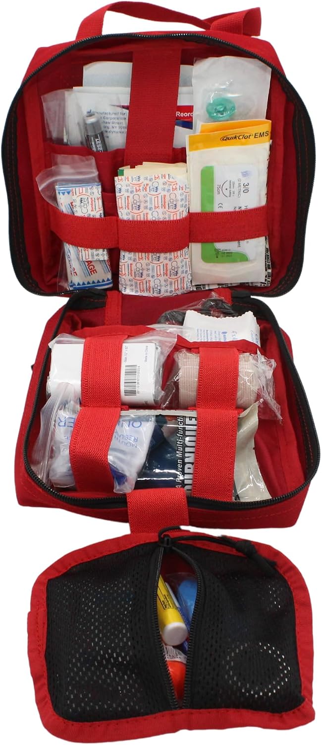 Kit primeros auxilios IFAK para reposacabezas color rojo