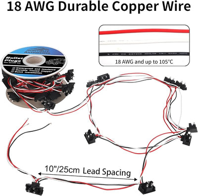 100 Conectores Cable 3 Puntas Calibre 18 para Camiones