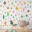 Adhesivos estrellas pared vintage mid century para niños oficina