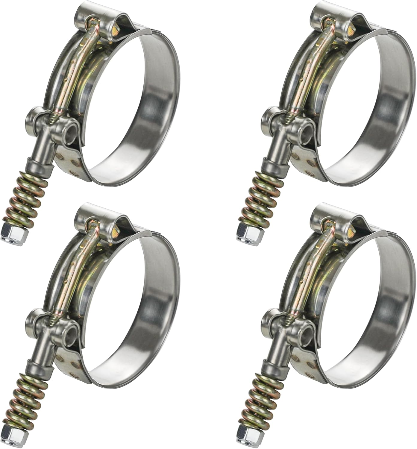 4 Abrazaderas T-Bolt Acero Inox Resorte 3-3.30