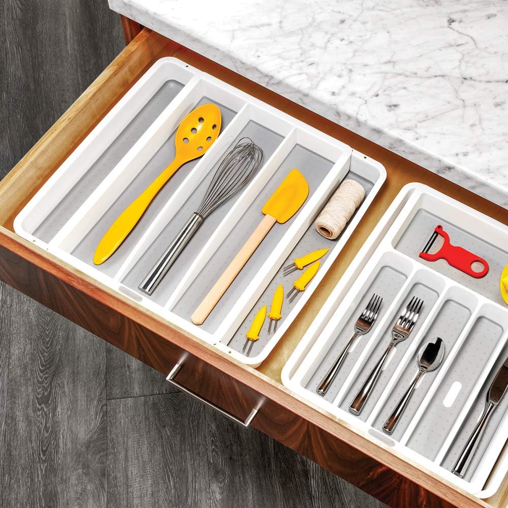 Bandeja utensilios ampliable 5 compartimentos cocina sin BPA