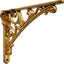 Soporte estante latón antiguo decorativo 6pulg pack 4