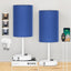 2 Lámparas Mesa Dormitorio con Interruptor Regulable y Toma