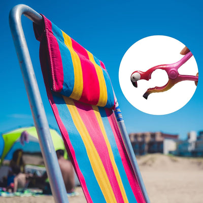 6 Clips Toallas Playa para Silla Flamenco y Tumbona