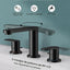Grifo baño negro 3 orificios 8pulg extensión caño giratorio 360