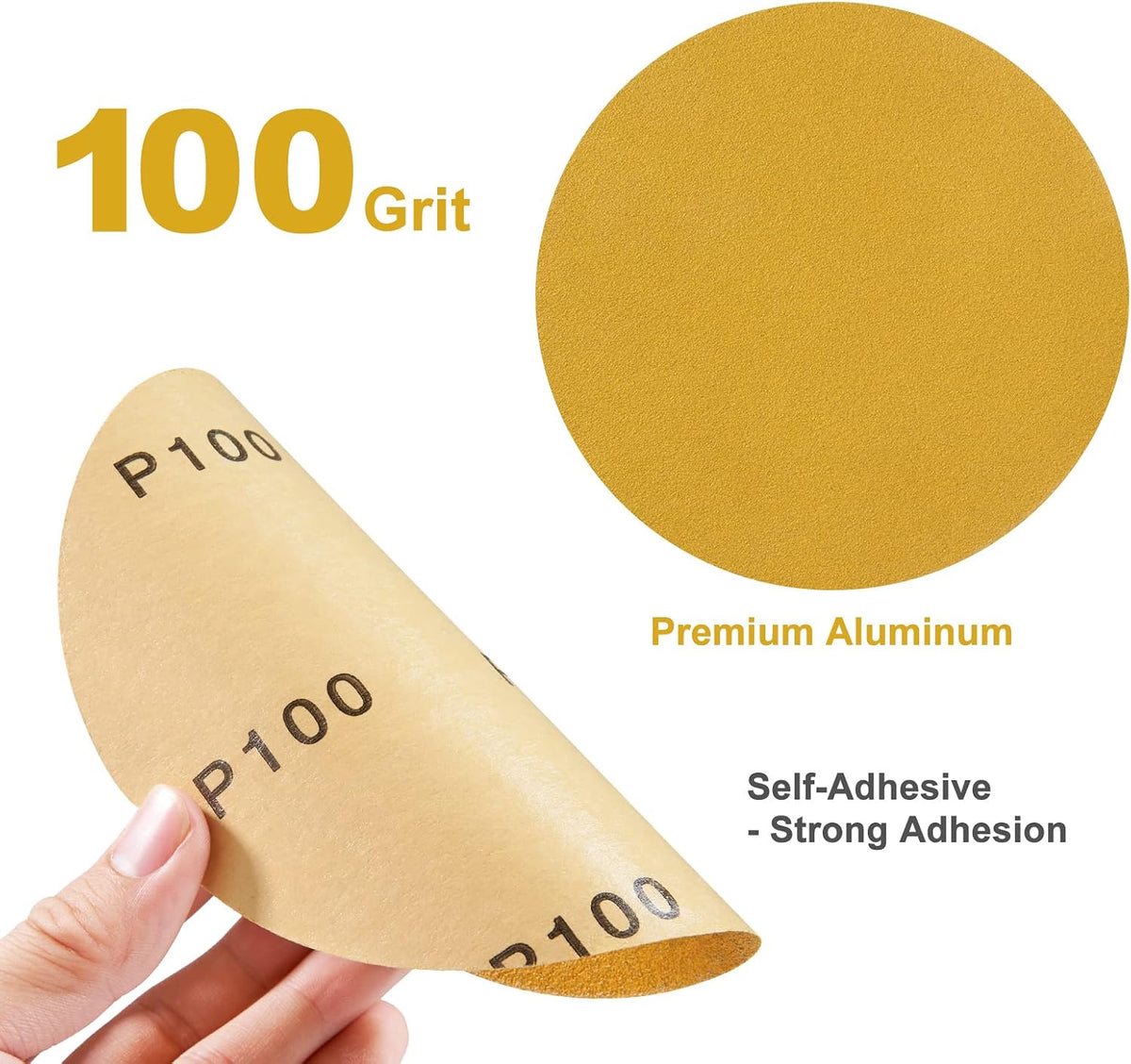 100 Pzas Discos Lija Autoadhesivos 6pulg Grano 100 Metal