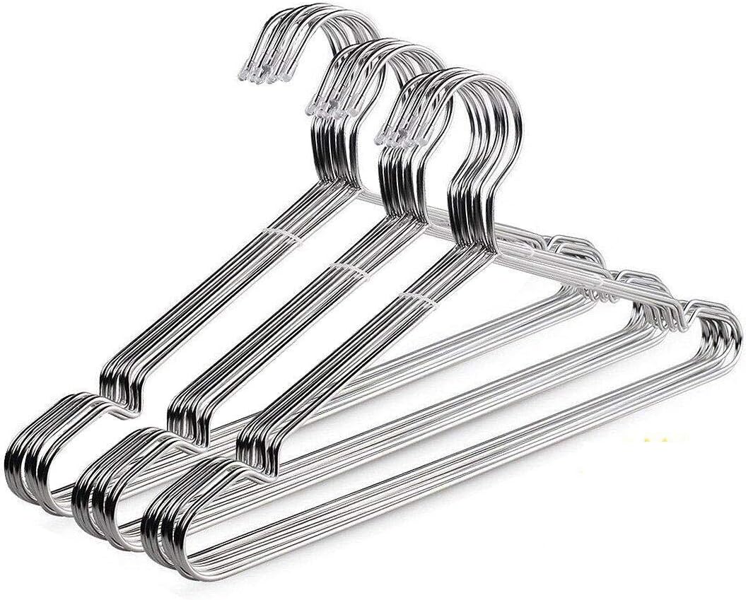 Pack 30 perchas acero inox 16.5pulg