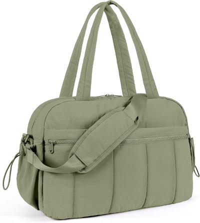 Bolsa viaje ligera mujer acolchada bolsillo húmedo verde