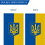 Bandera jardín Ucrania 12x18pulg tridente resistente