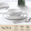 Set 6 Pzas Vajilla Porcelana Blanca Resiste Astillamientos
