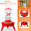 Set 2en1 alimentador pollitos 0.4gal llenado superior rojo