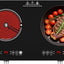 Placa cocina eléctrica 4000W 23pulg 2 quemadores cerámica