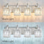 4 Luces Tocador Níquel Cristal Baño