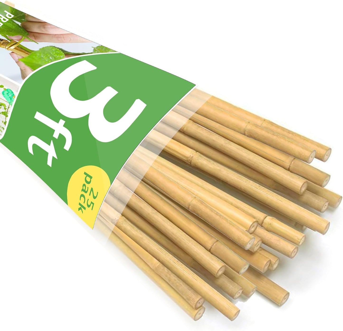 Estacas bambú 36" pack 25 para tomates y flores
