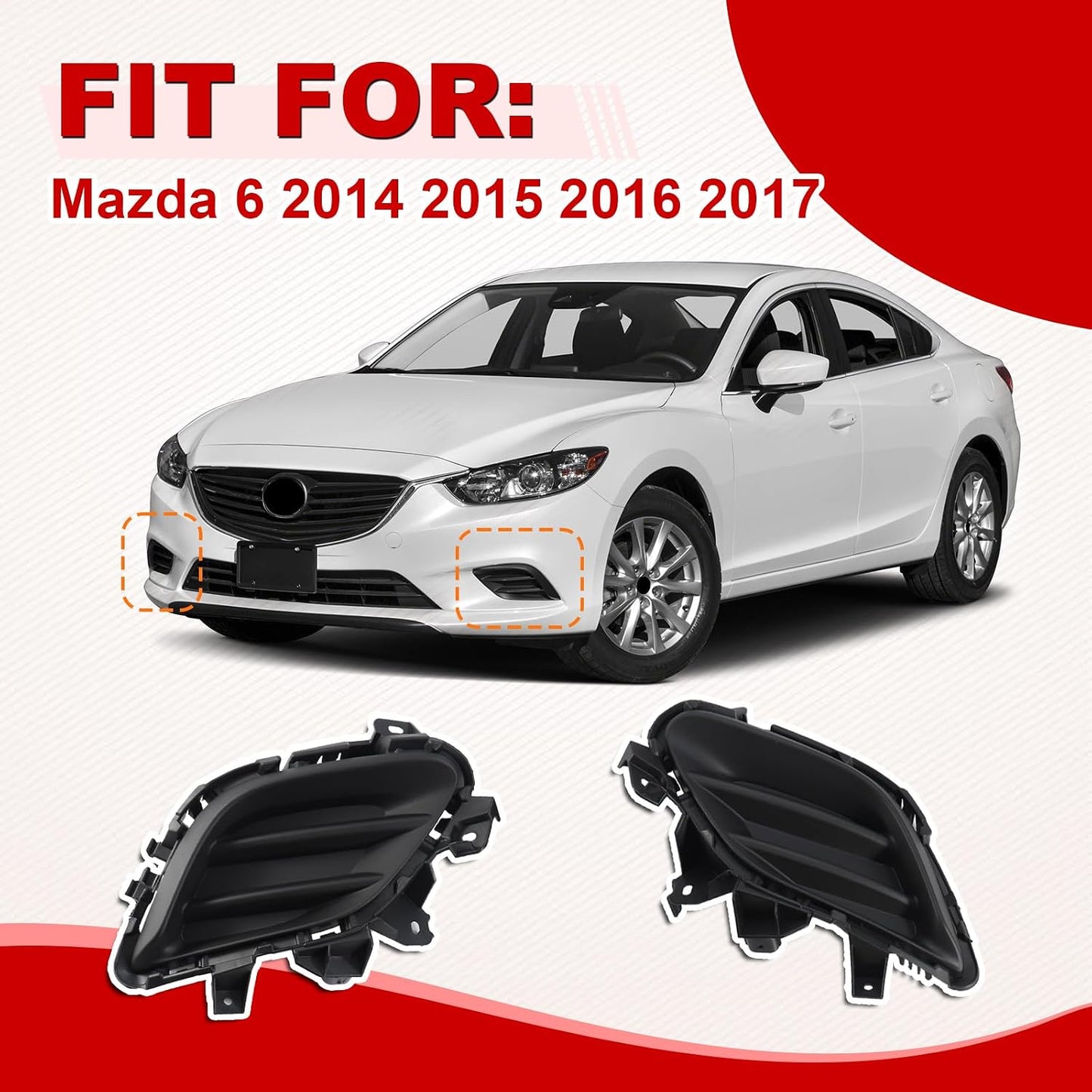 Cubierta luz antiniebla Mazda 6 14-17 reemplaza GHP950C11A