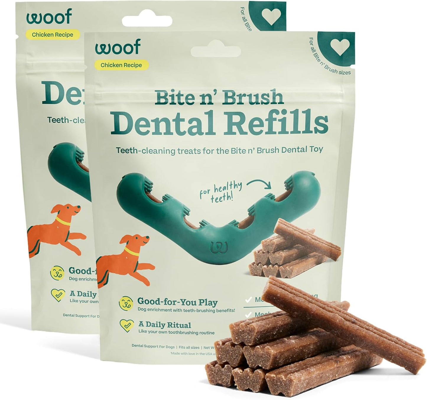 Recambios cepillo dientes perro pollo 36 pzas pack 2