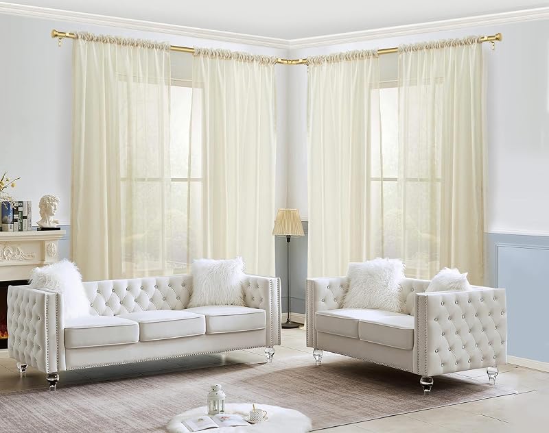 Barras cortina ajustable 20-82" 3/4" con tapa