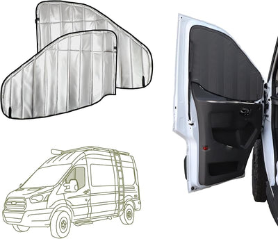 Cubiertas ventana oscuras Ford Transit gris carbón