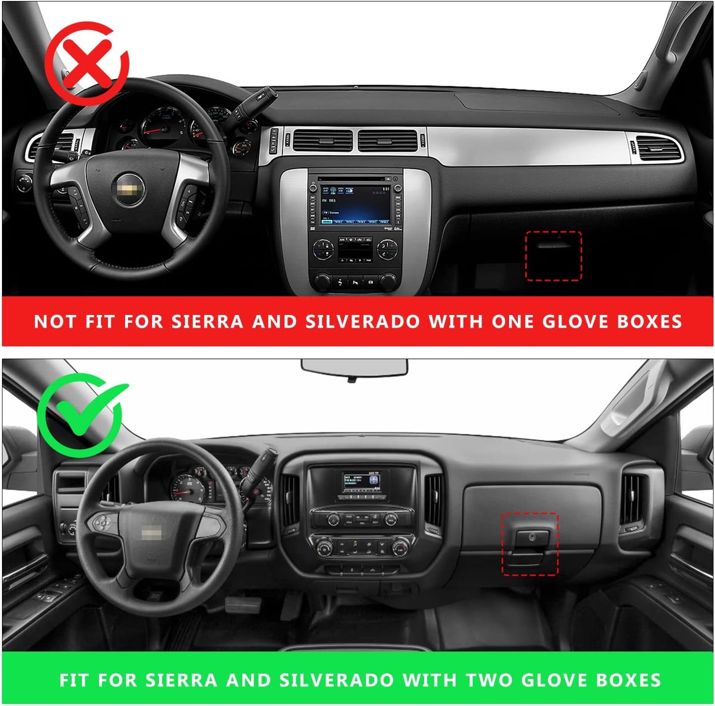 Tapete salpicadero Chevy Silverado 07-13 GMC Sierra gris