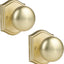 Perillas puerta interior dummy decorativa latón satinado set 2