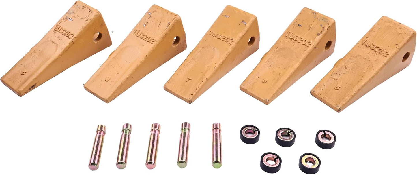 Dientes cucharón 5 Pzas pernos retenedores comp CAT J200