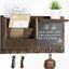 Soporte llaves pared con estante y ganchos decorativos
