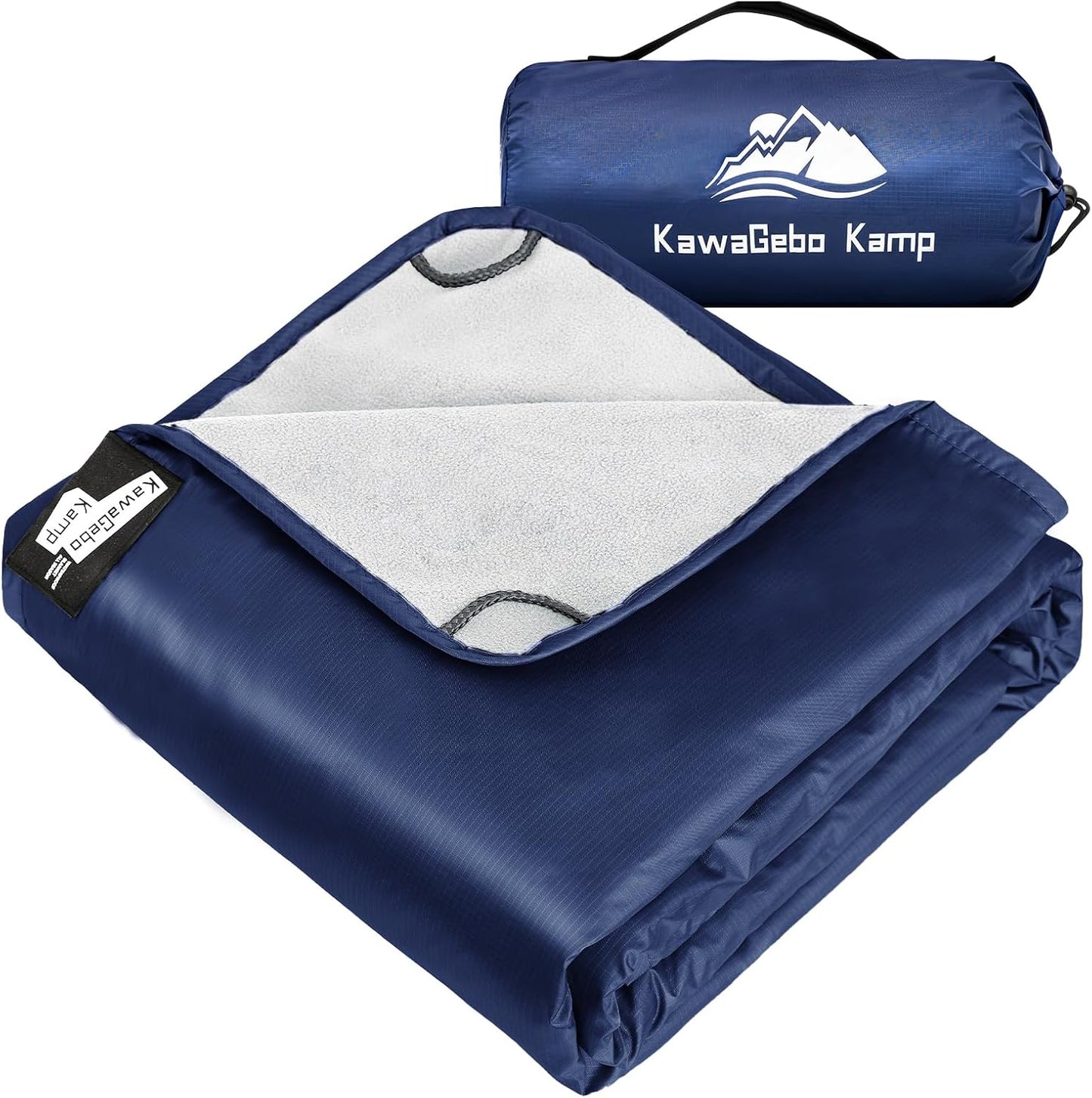 Manta vellón impermeable para exteriores 80x58 pulg azul