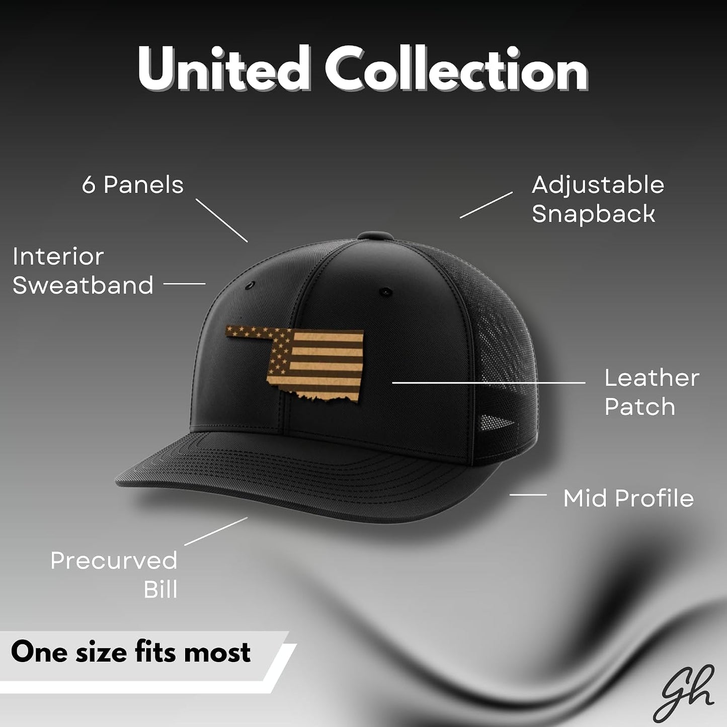 Sombrero parche negro Utah United